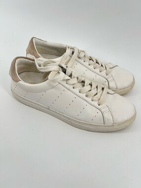 J. Crew White Canvas Sneakers Low-Top Casual size 7